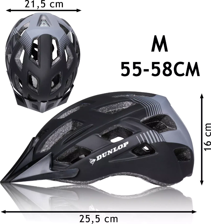 Kask rowerowy męski damski LED DUNLOP