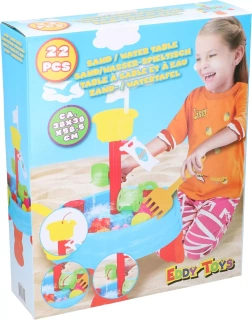 Stolik zestaw do piasku wody plażę EDDY TOYS 22el