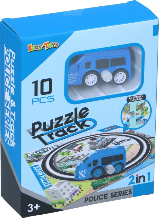 Puzzle tor samochodowy z autkiem EDDY TOYS 10el