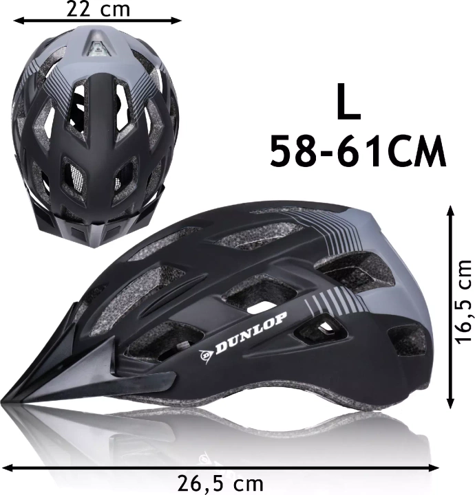 Kask rowerowy męski damski LED DUNLOP