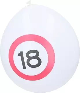 Balony urodzinowe na 18 lat PARTY x10