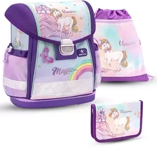 Tornister szkolny plecak klasa 1-3 BELMIL Rainbow Unicorn Magic 19L