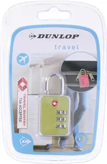Kłódka na szyfr do walizki bagażu TSA DUNLOP 31x63x14mm