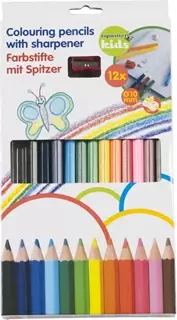 Kredki kolorowe ołówkowe strugaczka 12 kolorów TOPWRITE
