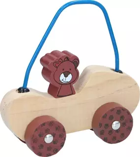 Pojazd autko drewniane dla niemowląt MARIONETTE