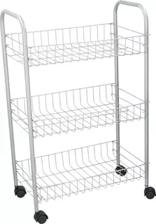 Regał metalowy organizer na kółkach 3 poziomy 64cm