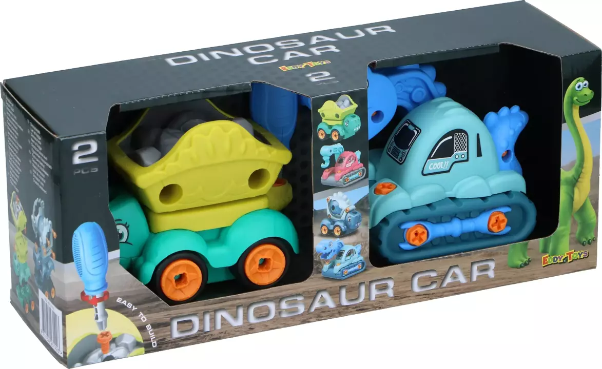 Auto do rozkręcania 2szt bezpieczny śrubokręt dinozaur zestaw Eddy Toys