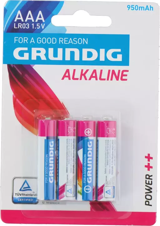 Baterie alkaliczne paluszki AAA LR03 GRUNDIG x4