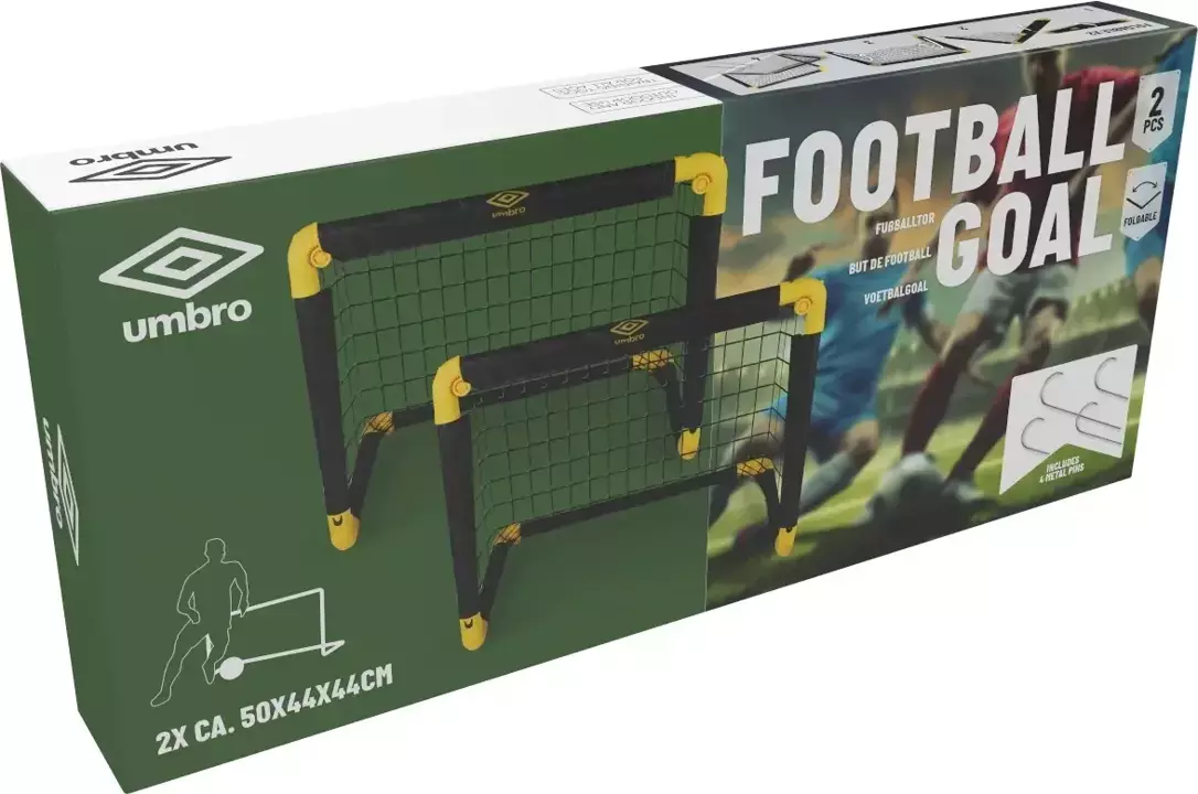 Bramki do piłki nożnej składane dla dzieci UMBRO 55x44x44cm