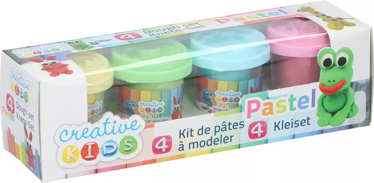 Ciastolina pastelowa zestaw CREATIVE KIDS 4x55g