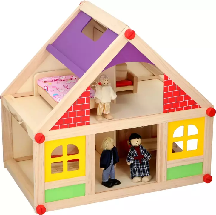Domek drewniany dla lalek MARIONETTE 40x35x28cm 11el