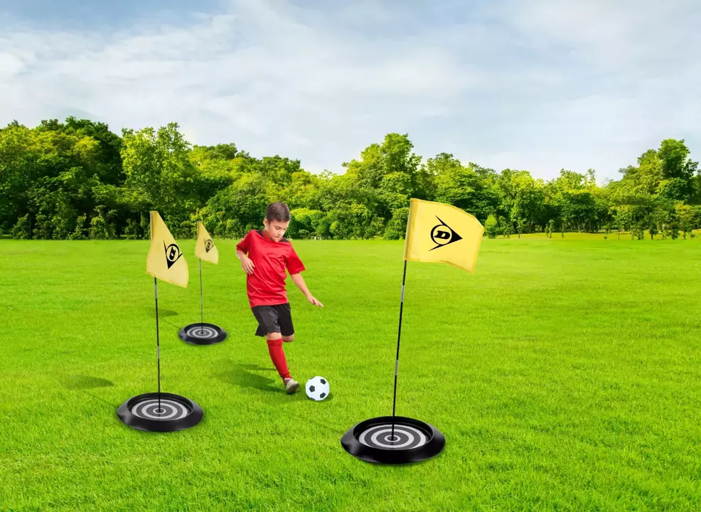 Footgolf flagi chorągiewki z piłką dla dzieci DUNLOP 92cm 8el