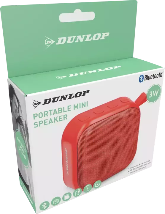 Głośnik bezprzewodowy BT USB microSD Radio FM DUNLOP 3W