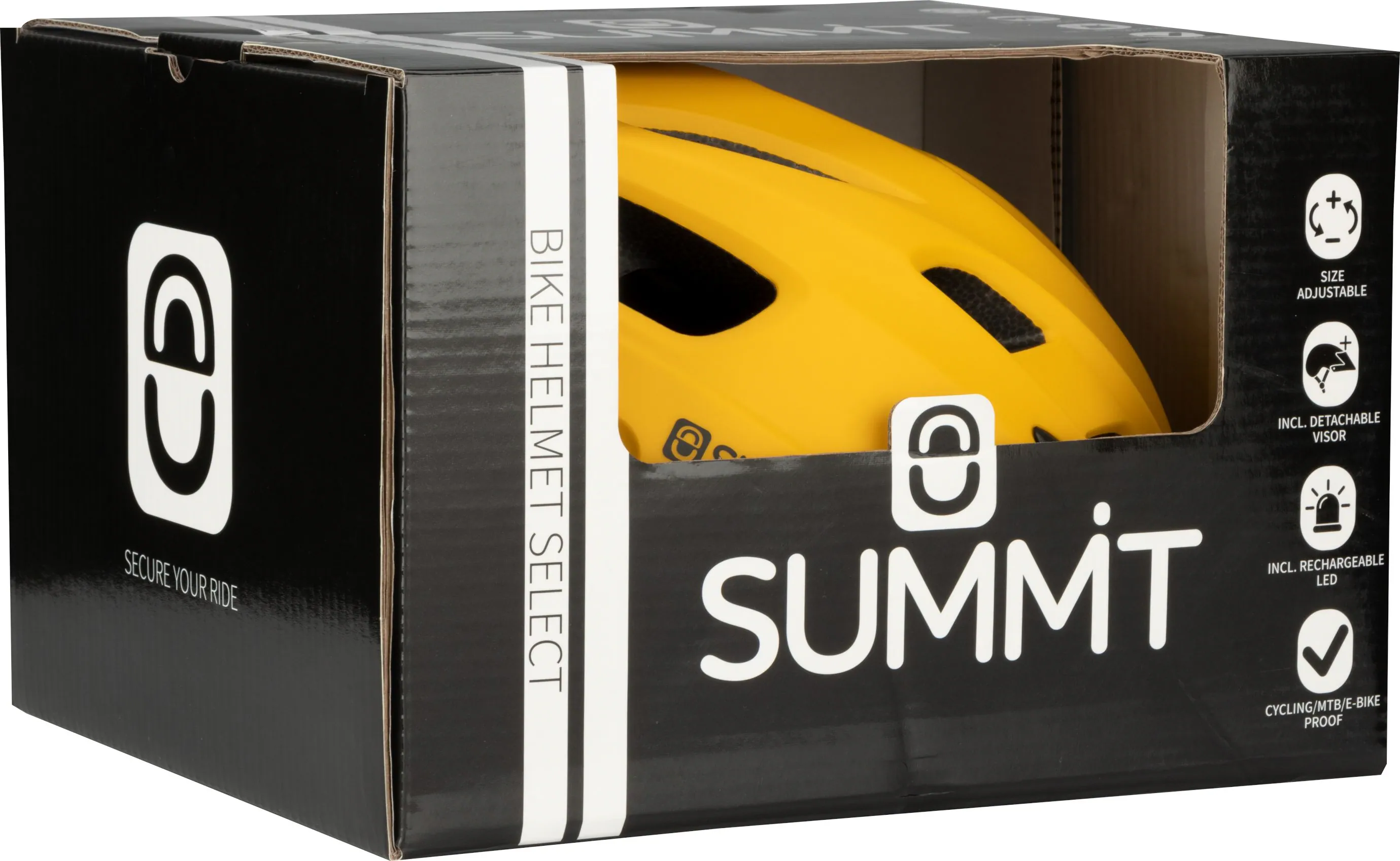 Kask rowerowy regulowany LED SUMMIT