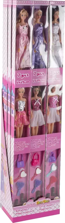 Lalki dla dziewczynki zestaw EDDY TOYS 29cm 7el