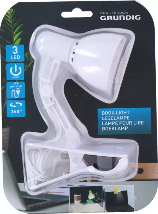 Lampka do czytania biurkowa LED klips GRUNDIG