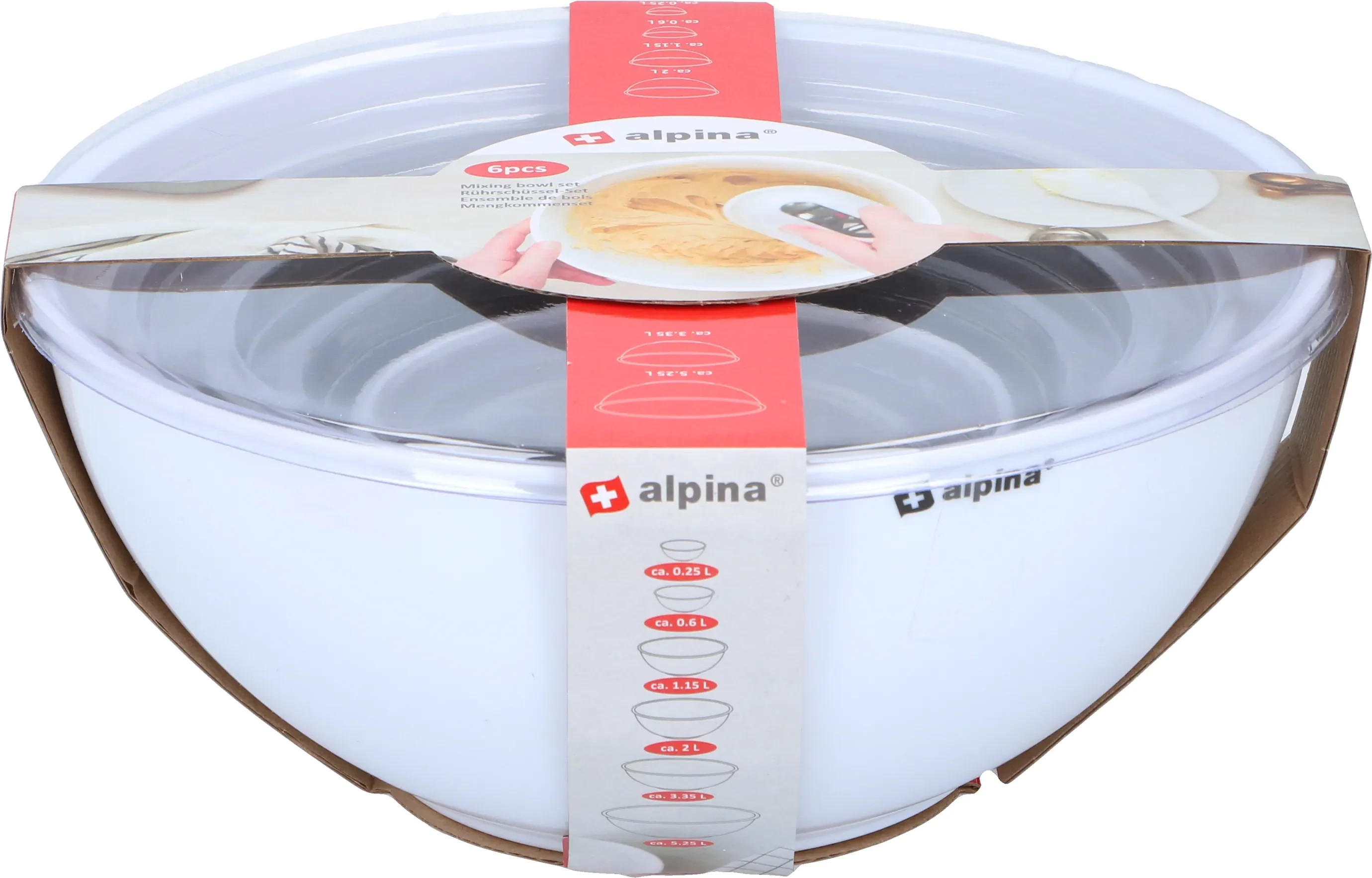 Miski kuchenne plastikowe zestaw ALPINA 6el