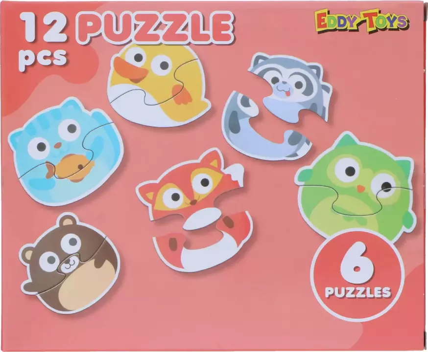 Puzzle układam połówki pary dla dzieci EDDY TOYS x6