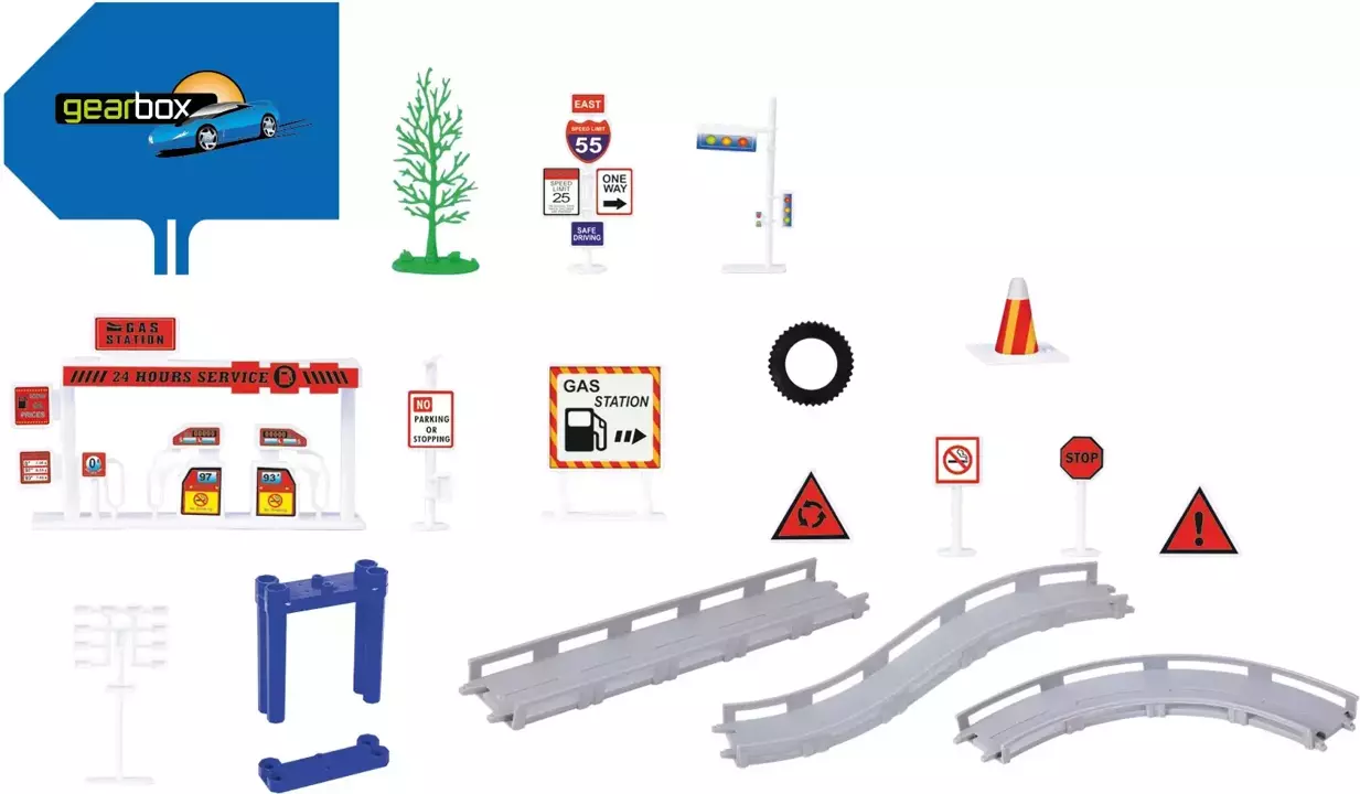 Tor samochodowy dla autek zestaw GEARBOX 68el