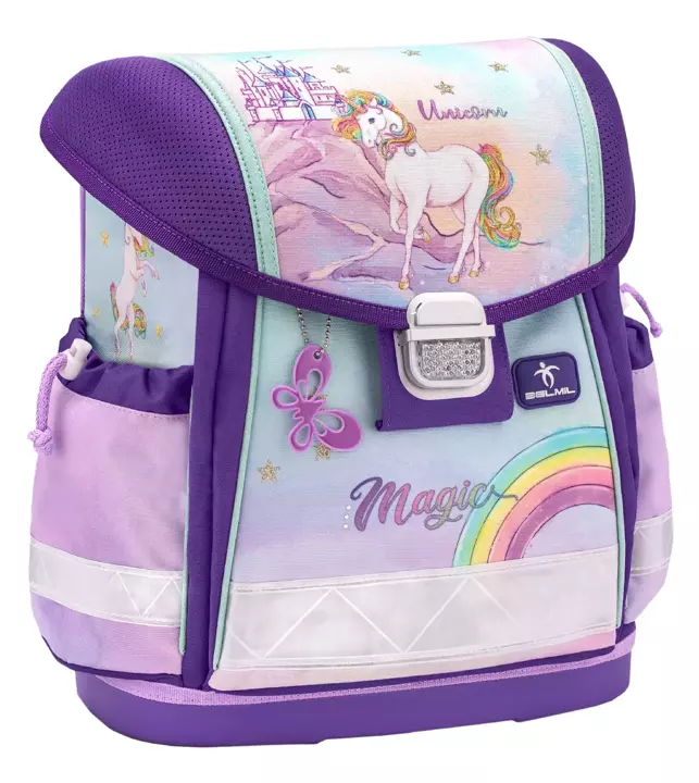 Tornister szkolny plecak klasa 1-3 BELMIL Rainbow Unicorn Magic 19L