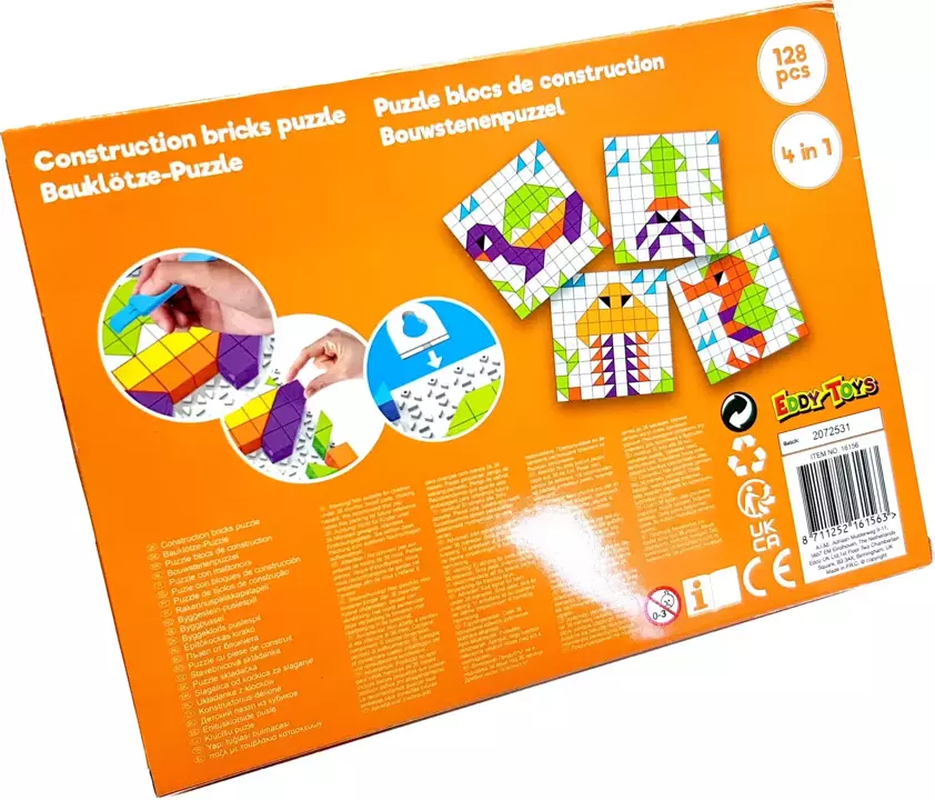 Układanka klocki Montessori dla dzieci EDDY TOYS 128el