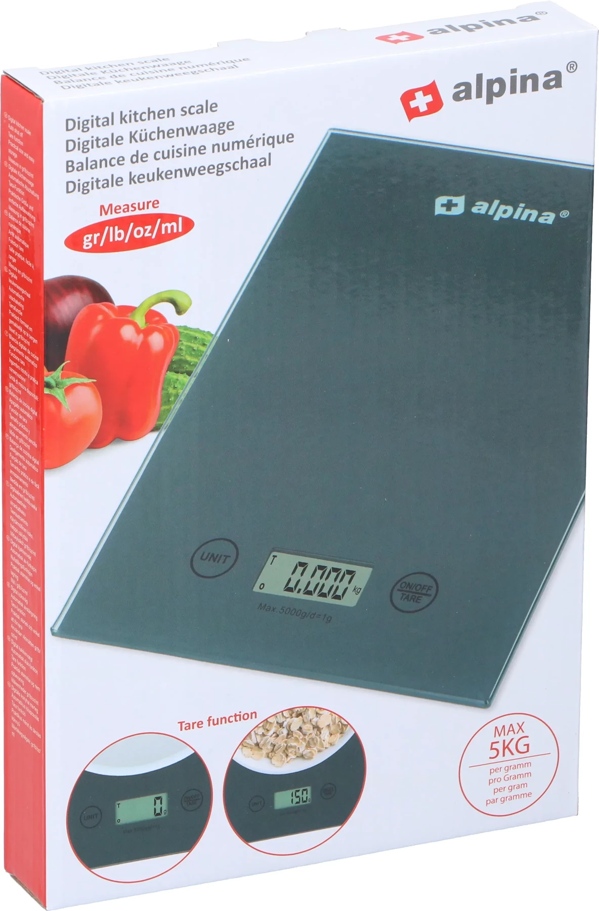 Waga kuchenna elektroniczna precyzyjna ALPINA 1g/5kg