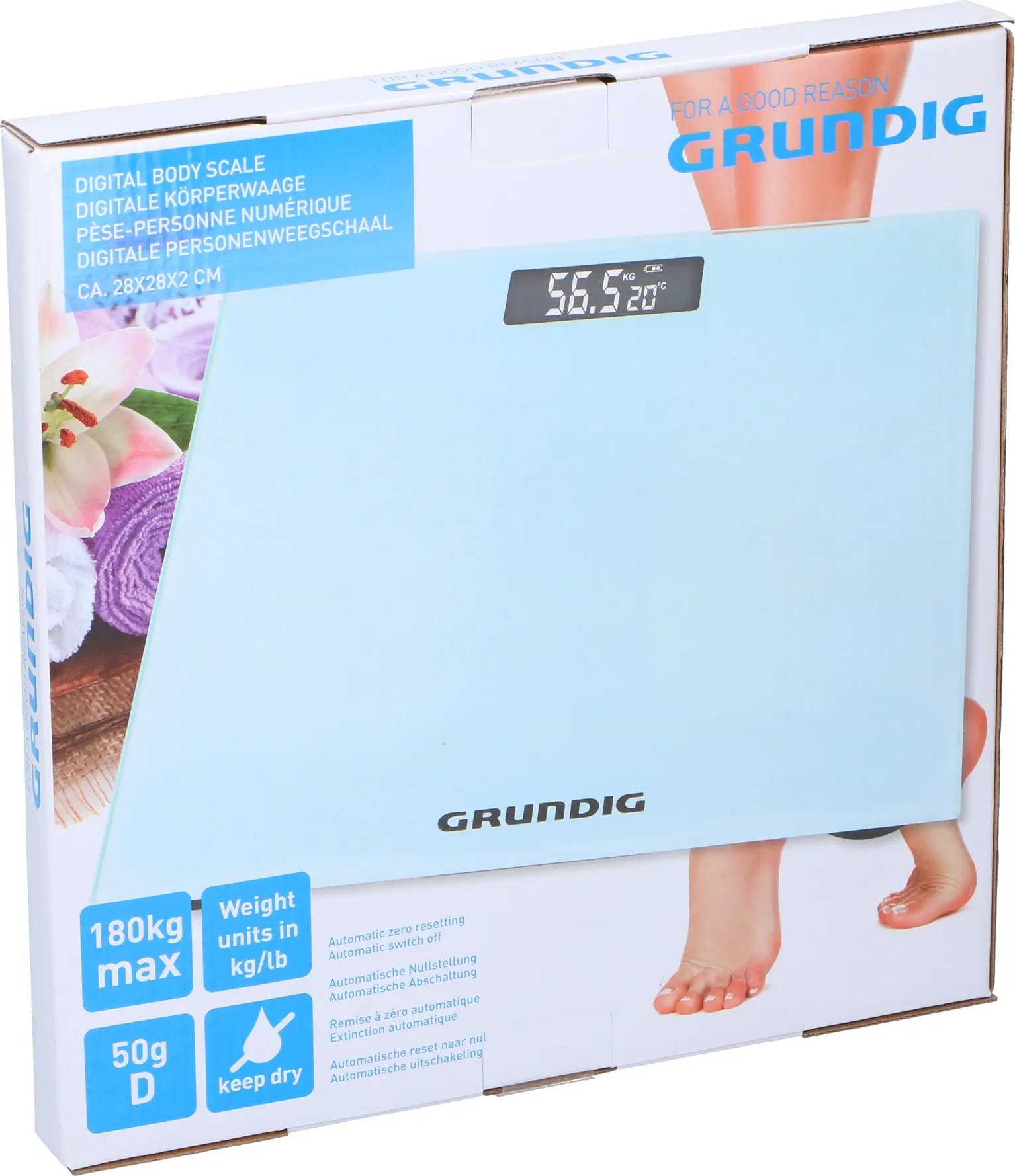 Waga łazienkowa elektroniczna GRUNDIG 28cm 180kg