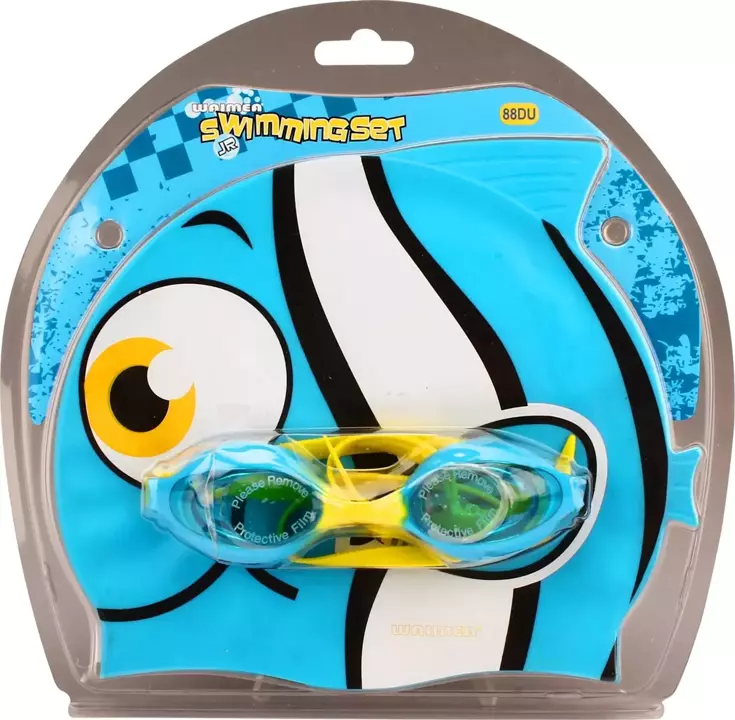 Zestaw czepek okulary do pływania basen dla dzieci WAIMEA