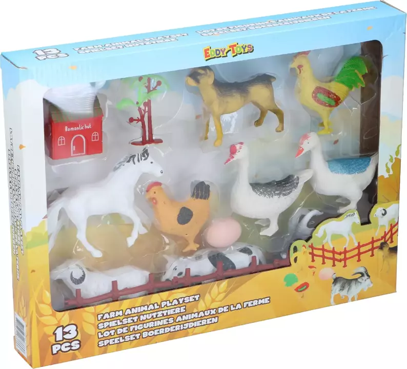 Zestaw zwierzęta gospodarskie figurki EDDY TOYS 13el