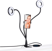 Lampa pierścieniowa LED statyw selfie GRUNDIG 2 lampy