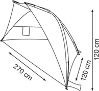 Namiot plażowy parawan WAIMEA Bastion 270x120x120cm