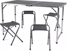 Stół stolik turystyczny składany + 4 krzesła CAMP ACTIVE 120x60